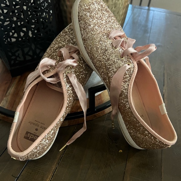 Sneakers Keds x Kate Spade Champion Glitter Sneaker Rose Gold Size US 9 - Picture 1 of 4